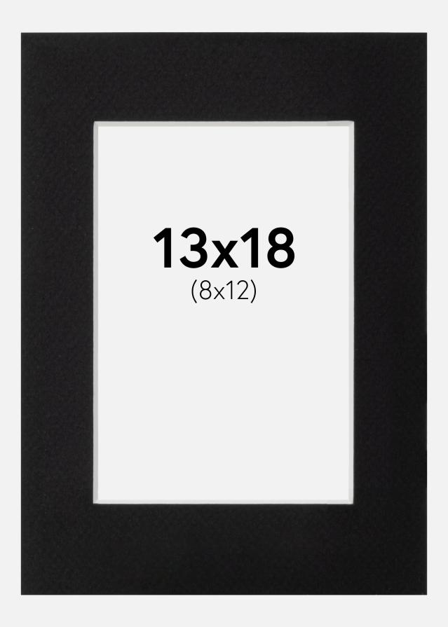 Passepartout Canson Sort (Hvid kerne) 13x18 cm (8x12)