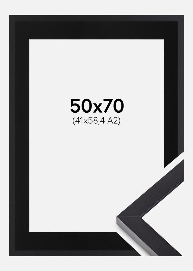 Ramme Selection Sort 50x70 cm - Passepartout Sort 42x59,4 cm (A2)