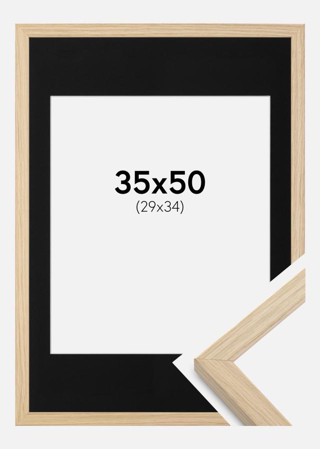 Ramme Grimsåker Eg 35x50 cm - Passepartout Sort 30x35 cm