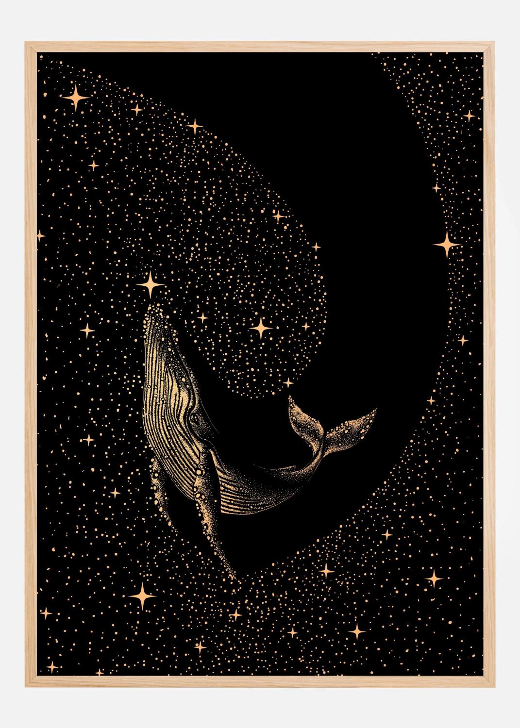 Product Image for Starry Whale Dark Gold Version Plakat (21x29.7 cm (A4))