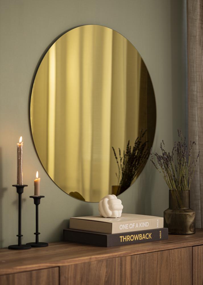 Spejl Golden Yellow 80 cm Ø
