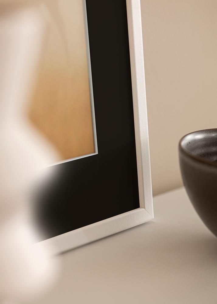 Ramme Kaspar Hvid 40x60 cm - Passepartout Sort 32,9x48,3 cm (A3+)