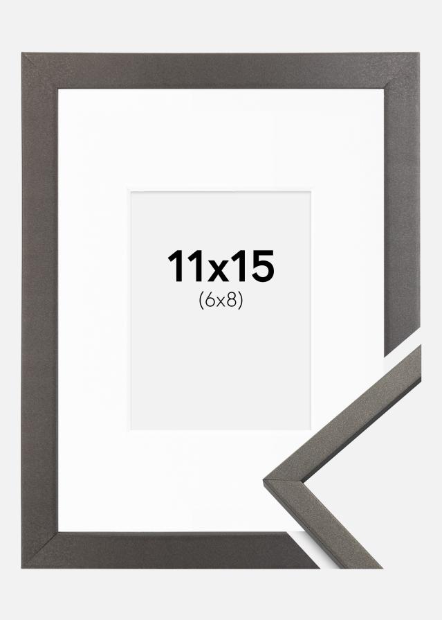 Ramme Edsbyn Grafit 11x15 cm - Passepartout Hvid 7x9 cm