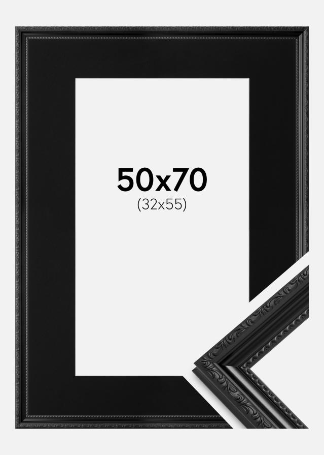 Ramme Abisko Sort 50x70 cm - Passepartout Sort 33x56 cm