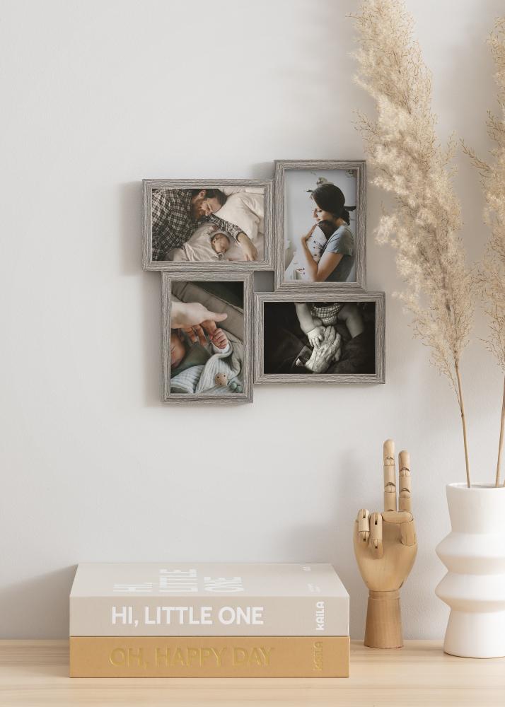 Modern Living Collageramme Lys Valnød - 4 Billeder