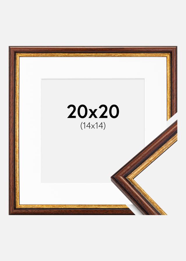 Ramme Horndal Brun 20x20 cm - Passepartout Hvid 15x15 cm