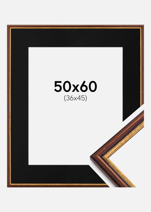 Ramme Horndal Brun 50x60 cm - Passepartout Sort 37x46 cm
