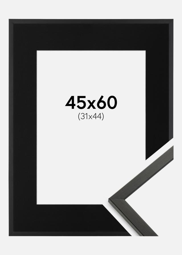 Ramme Galant Sort 45x60 cm - Passepartout Sort 32x45 cm