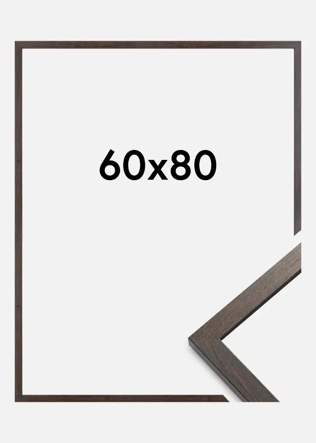 Ramme Trendy Akrylglas Valnød 60x80 cm
