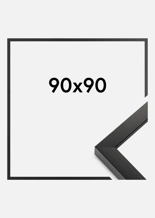 Ramme Amanda Box Akrylglas Sort 90x90 cm