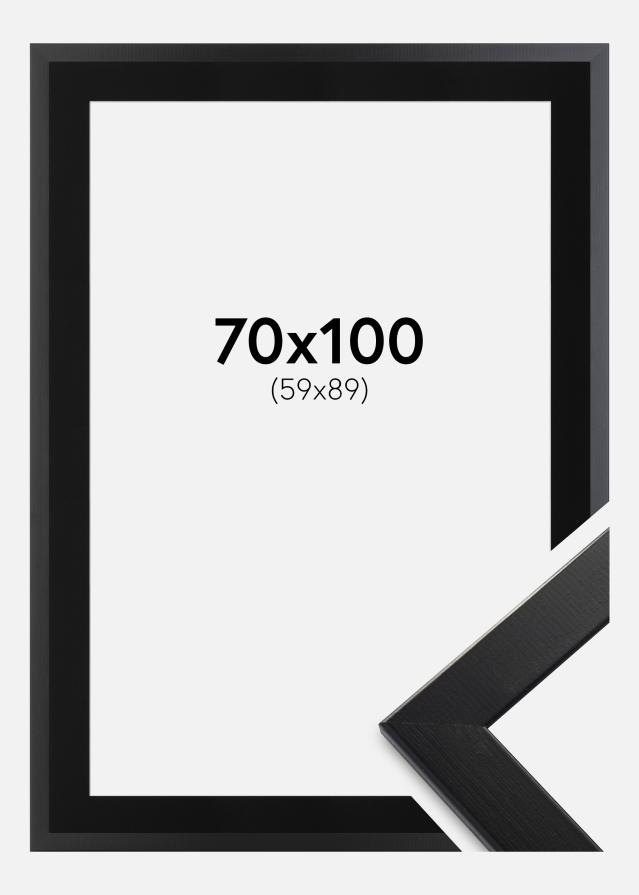 Ramme Trendline Sort 70x100 cm - Passepartout Sort 60x90 cm
