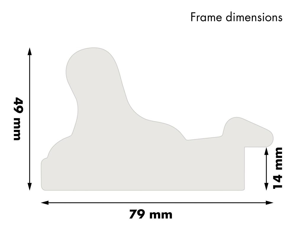 Ramme Birka Premium Guld 42x59,4 cm (A2)
