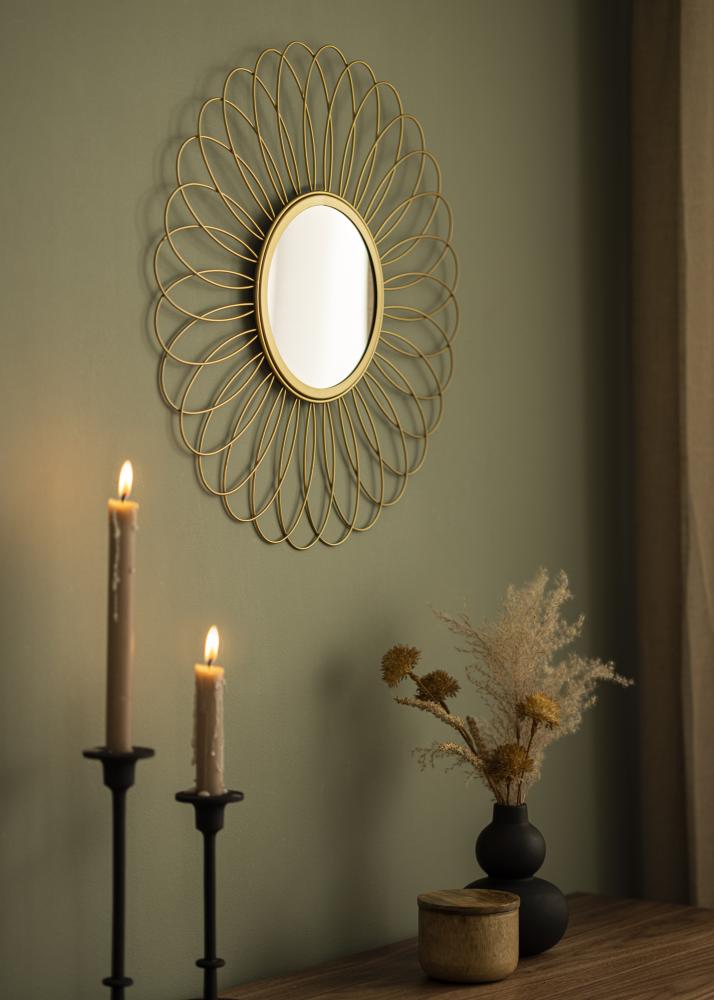 KAILA Spejl Flower - Guld 50 cm Ø