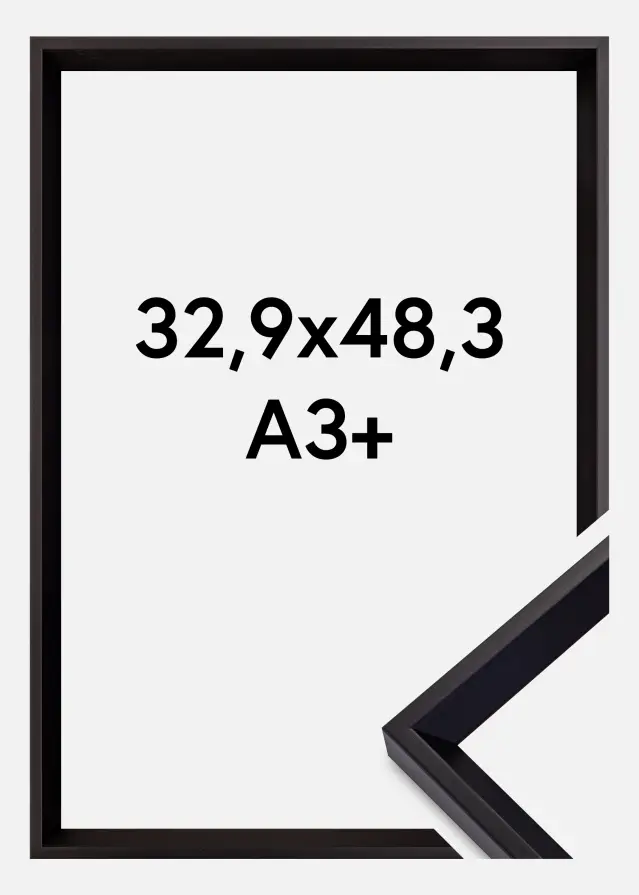 Ramme Globe Akrylglas Sort 32,9x48,3 cm (A3+)