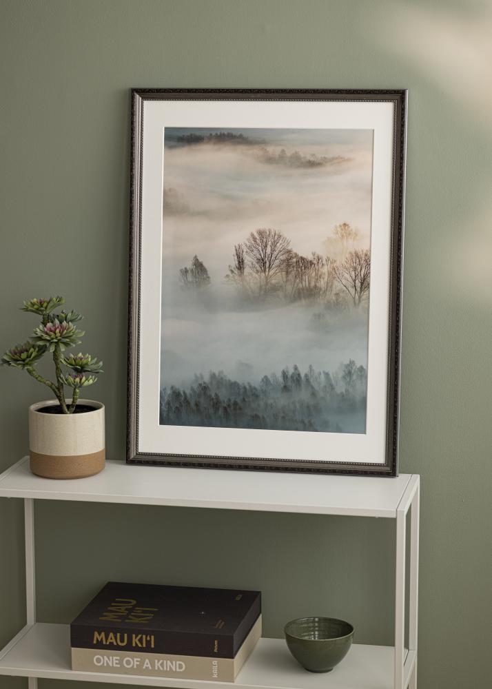 Ramme Abisko Sølv 20x30 cm - Passepartout Hvid 10x20 cm
