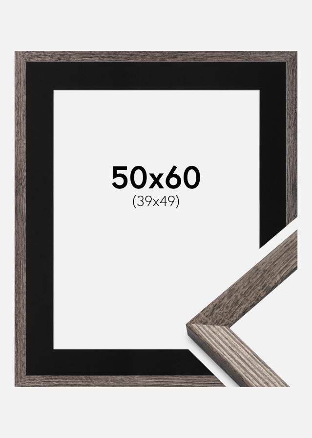 Ramme Fiorito Valnød 50x60 cm - Passepartout Sort 40x50 cm
