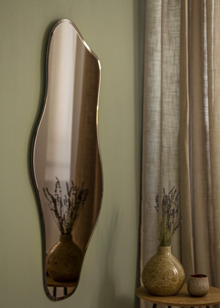 Spejl Wave Brown 55x110 cm