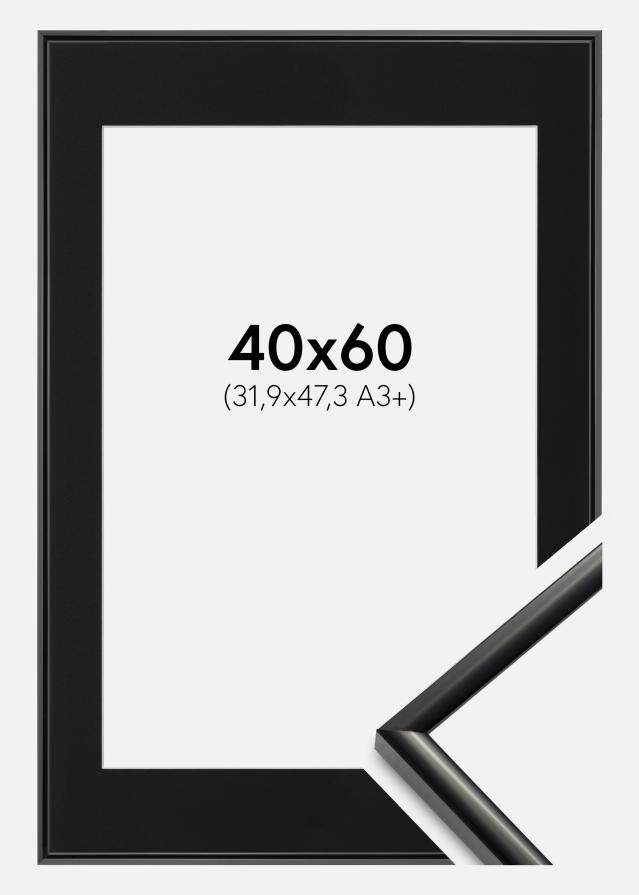 Ramme New Lifestyle Sort 40x60 cm - Passepartout Sort 32,9x48,3 cm (A3+)