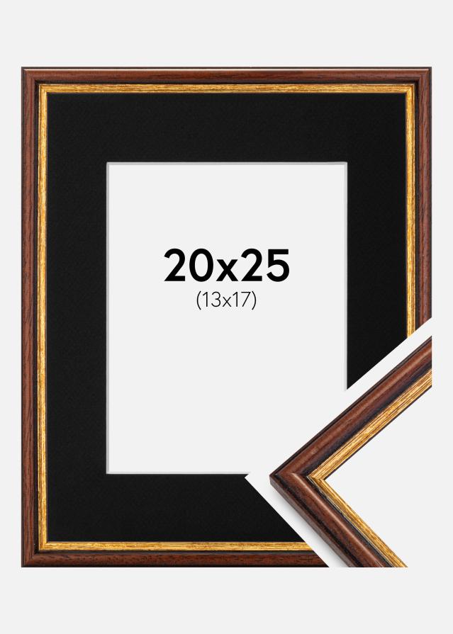 Ramme Horndal Brun 20x25 cm - Passepartout Sort 14x18 cm