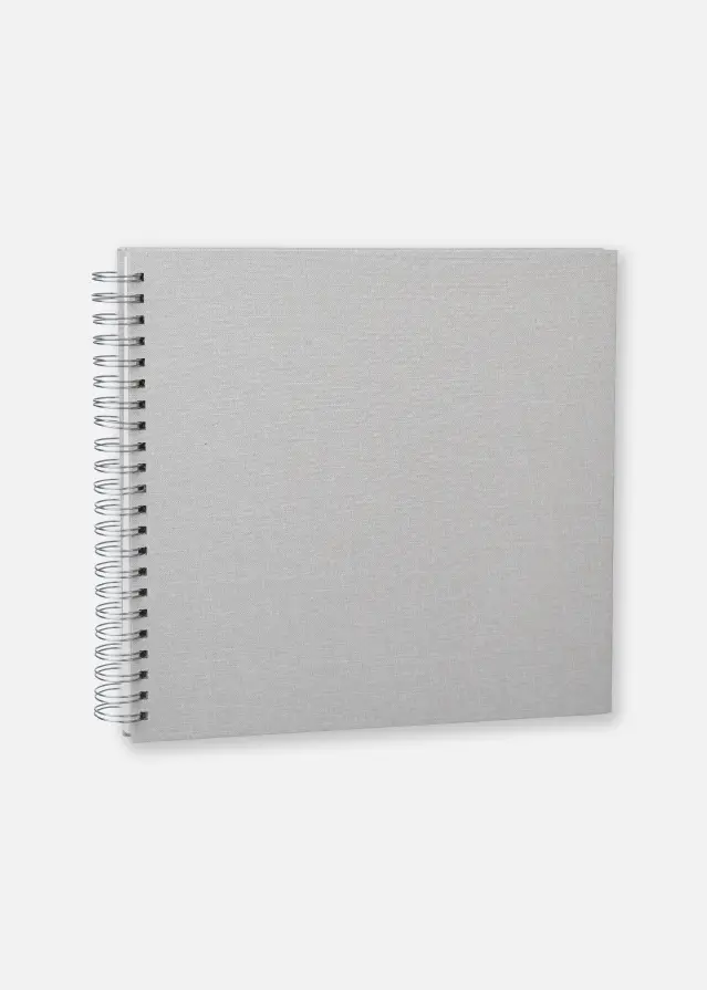 Base Line Canvas Wire-O Beige 30x30 cm (50 Hvide sider / 25 Ark)