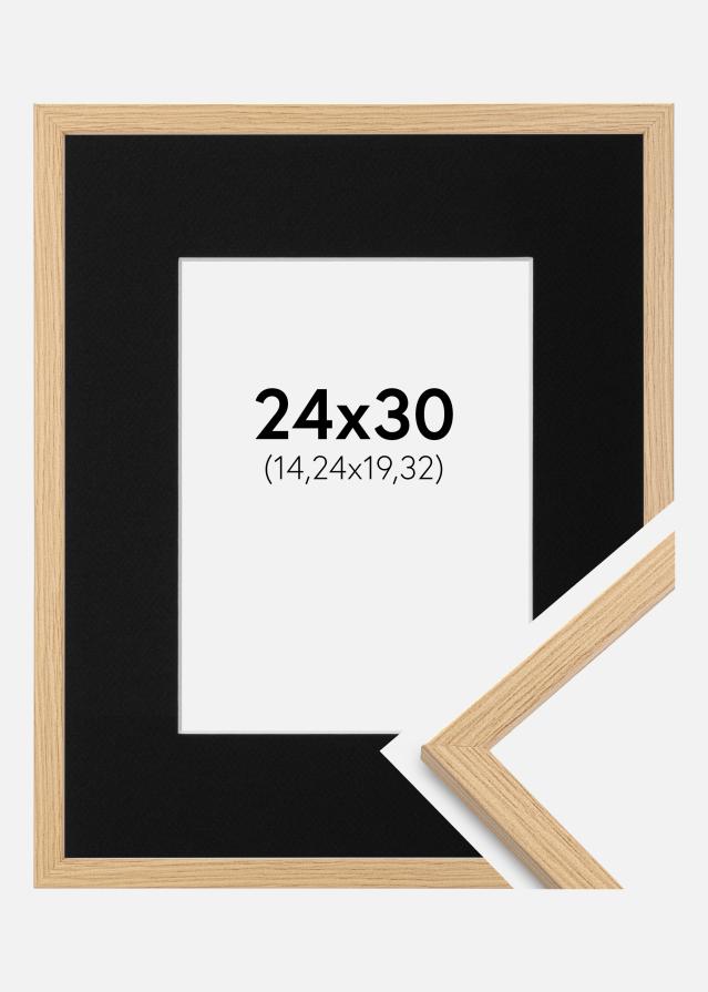 Ramme Galant Eg 24x30 cm - Passepartout Sort 6x8 inches