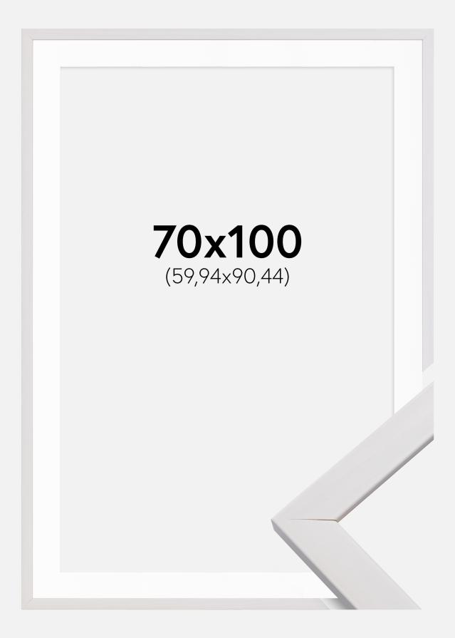 Ramme Stilren Hvid 70x100 cm - Passepartout Hvid 24x36 inches