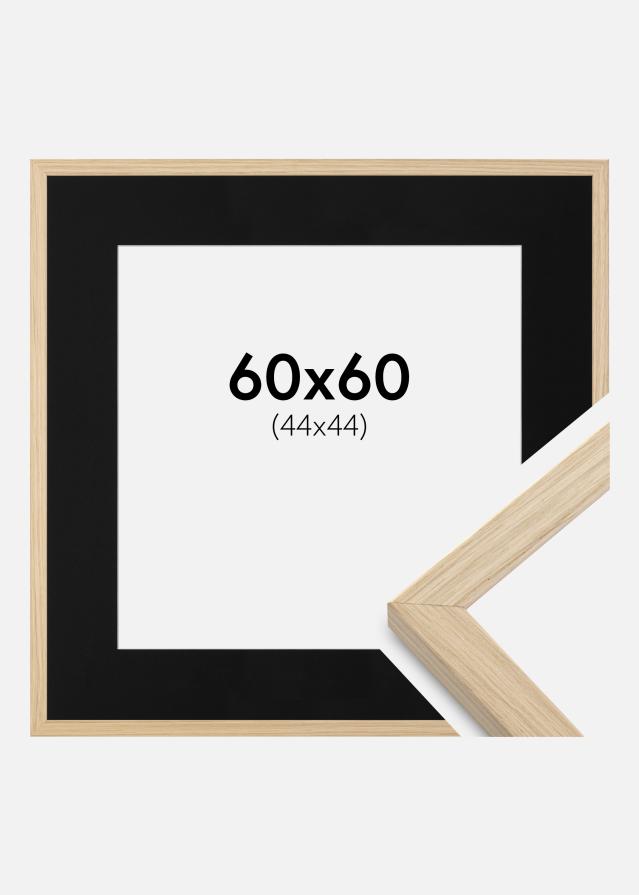 Ramme Grimsåker Eg 60x60 cm - Passepartout Sort 45x45 cm