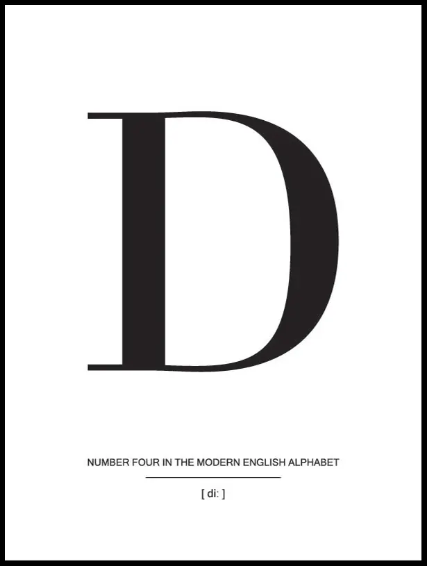 Letter D Plakat