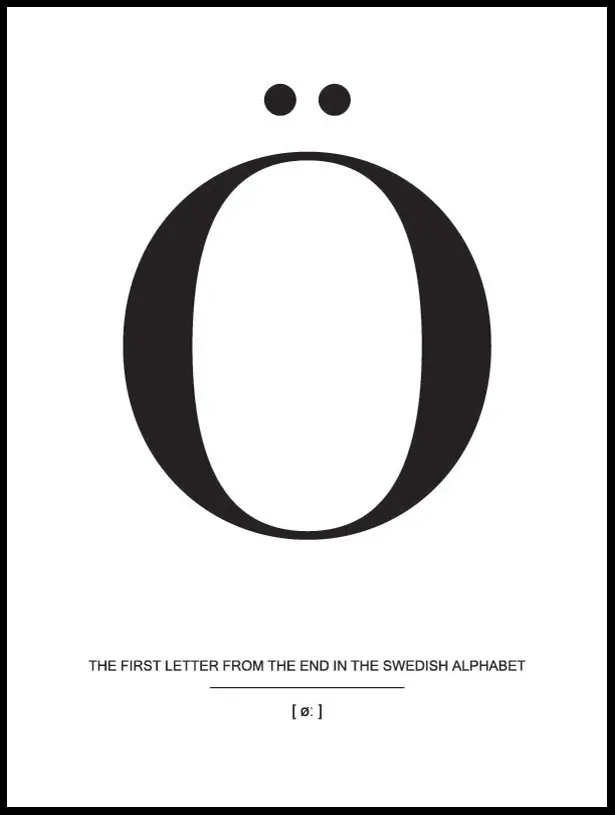 Letter Ö Plakat