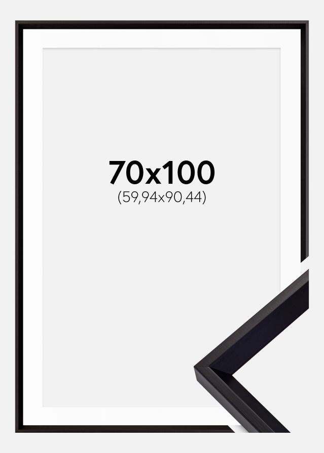 Ramme Globe Sort 70x100 cm - Passepartout Hvid 24x36 inches