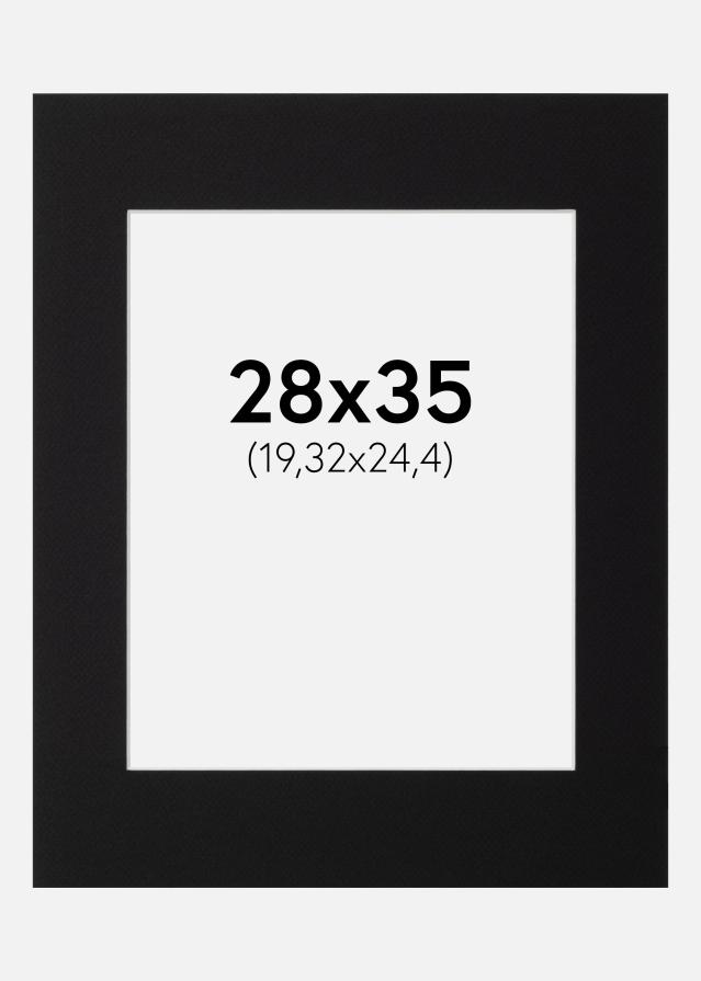 Passepartout Canson Sort (Hvid kerne) 28x35 cm (19,32x24,4)