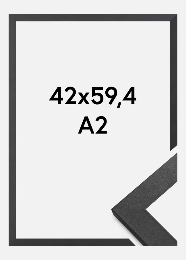 Ramme Graphite Wood Akrylglas 42x59,4 cm (A2)