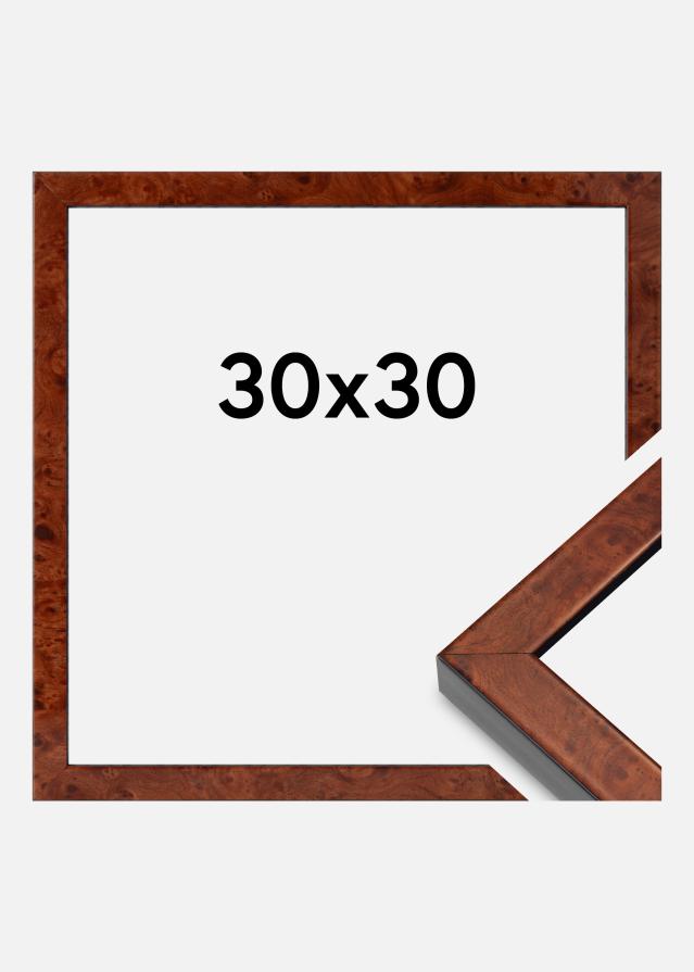 Ramme Hermes Akrylglas Burr Walnut 30x30 cm