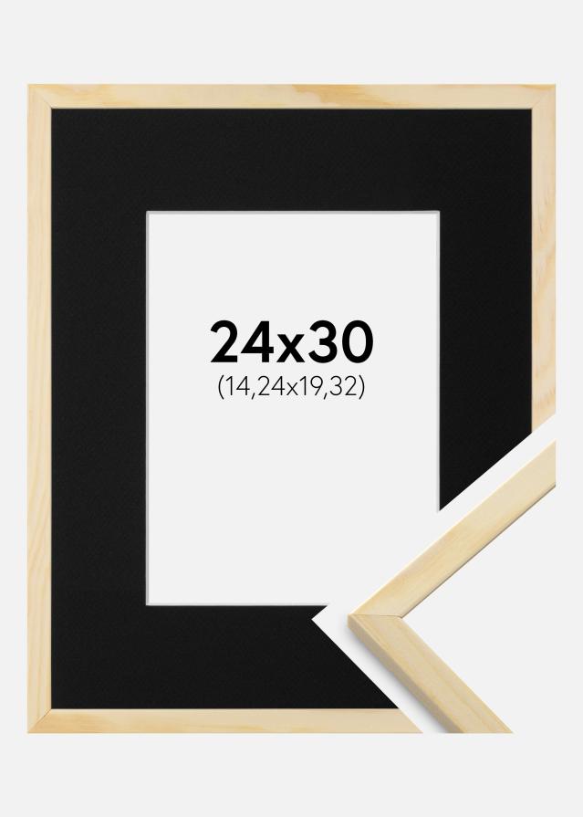 Ramme Galant Fyr 24x30 cm - Passepartout Sort 6x8 inches