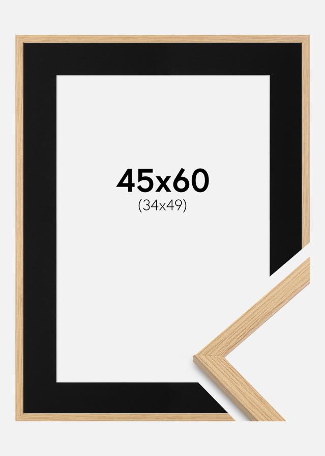 Ramme Galant Eg 45x60 cm - Passepartout Sort 35x50 cm