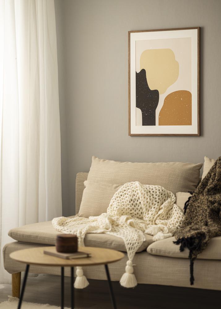 Ramme Soul Walnut Veneer 40x60 cm - Passepartout Hvid 25x50 cm