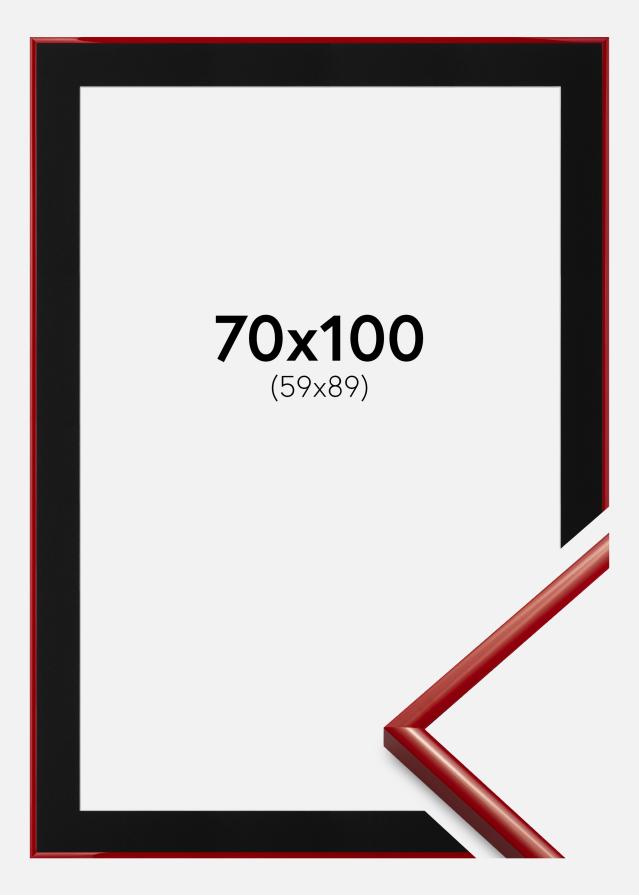 Ramme New Lifestyle Medium Red 70x100 cm - Passepartout Sort 60x90 cm