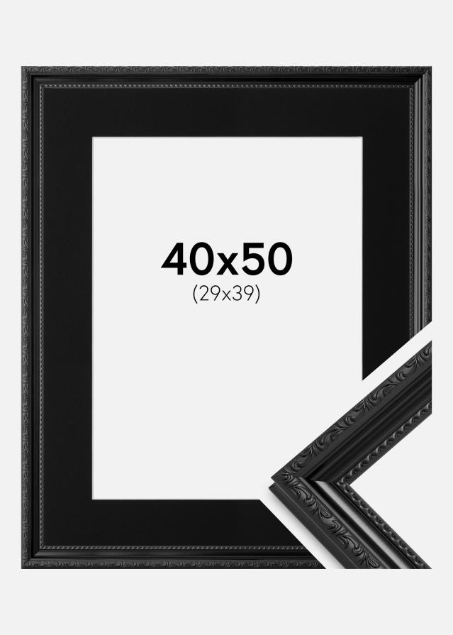 Ramme Abisko Sort 40x50 cm - Passepartout Sort 30x40 cm