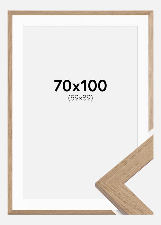 Ramme Trendline Eg 70x100 cm - Passepartout Hvid 60x90 cm