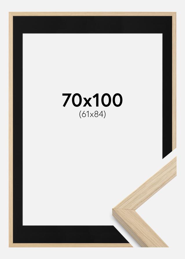 Ramme Grimsåker Eg 70x100 cm - Passepartout Sort 62x85 cm