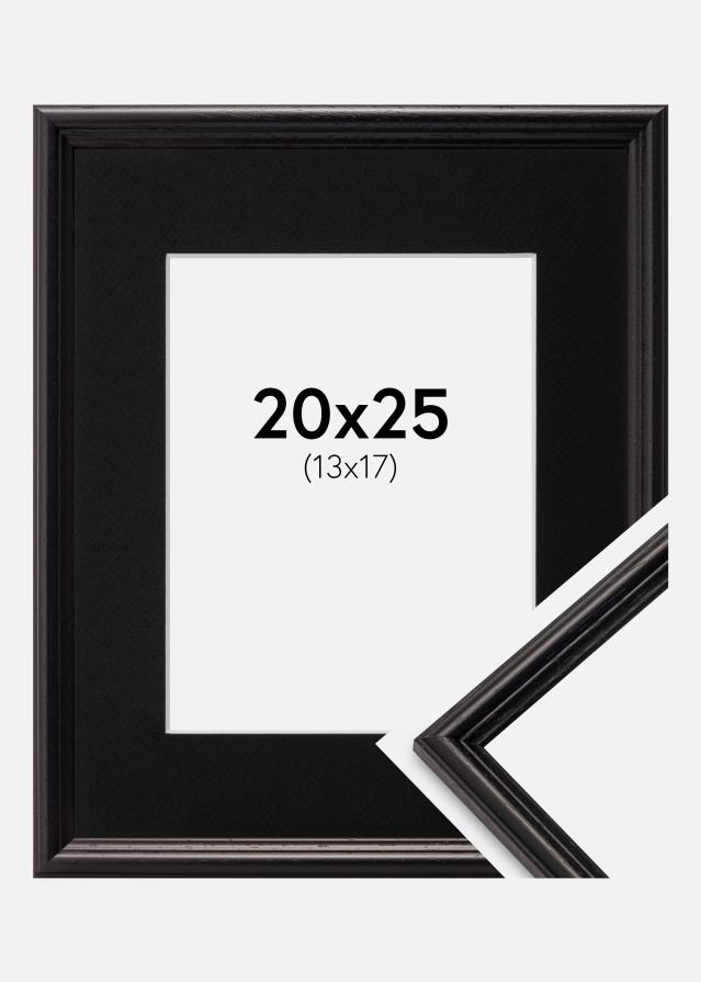 Ramme Horndal Sort 20x25 cm - Passepartout Sort 14x18 cm