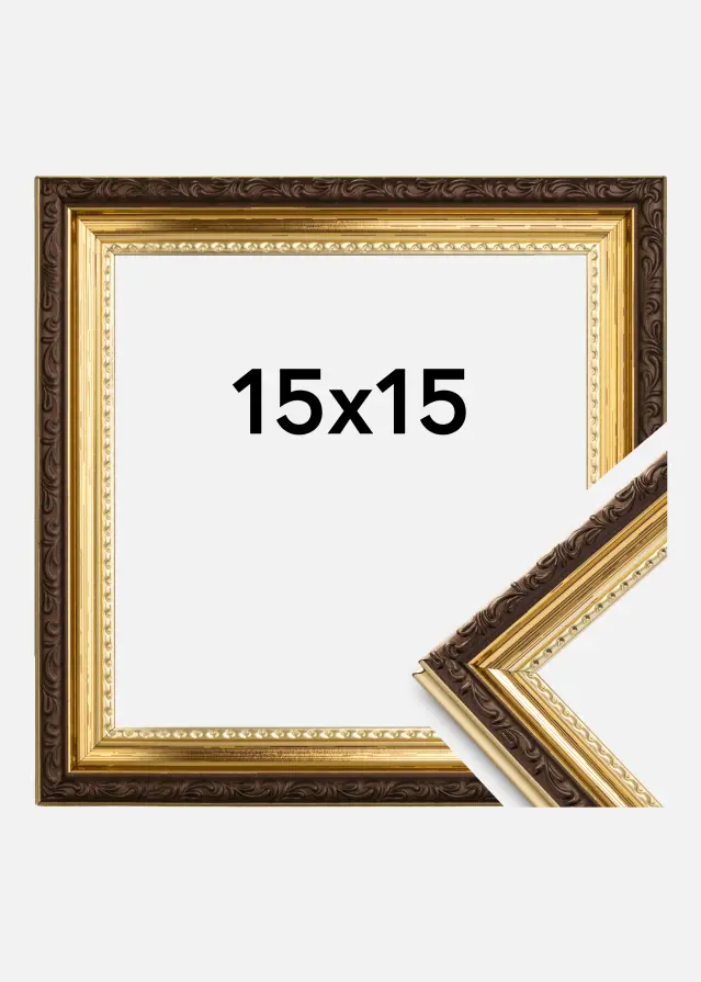 Ramme Abisko Akrylglas Guld 15x15 cm