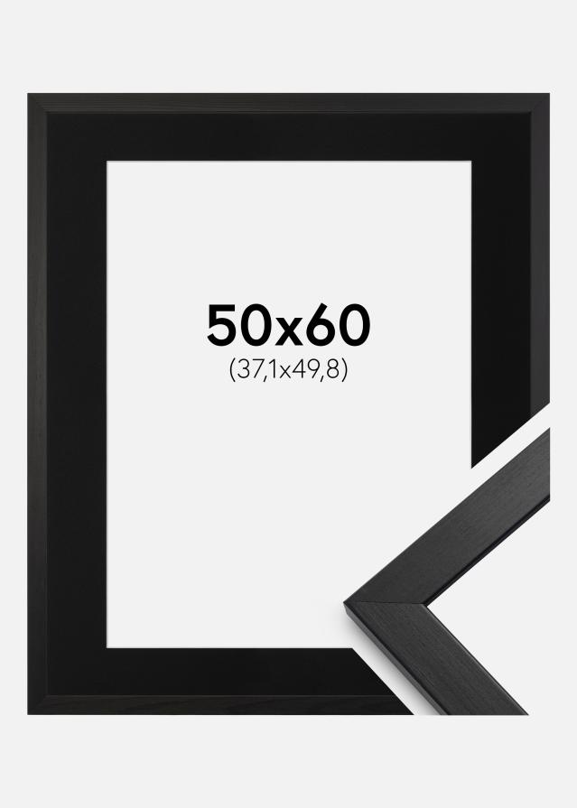 Ramme Stilren Sort 50x60 cm - Passepartout Sort 15x20 inches