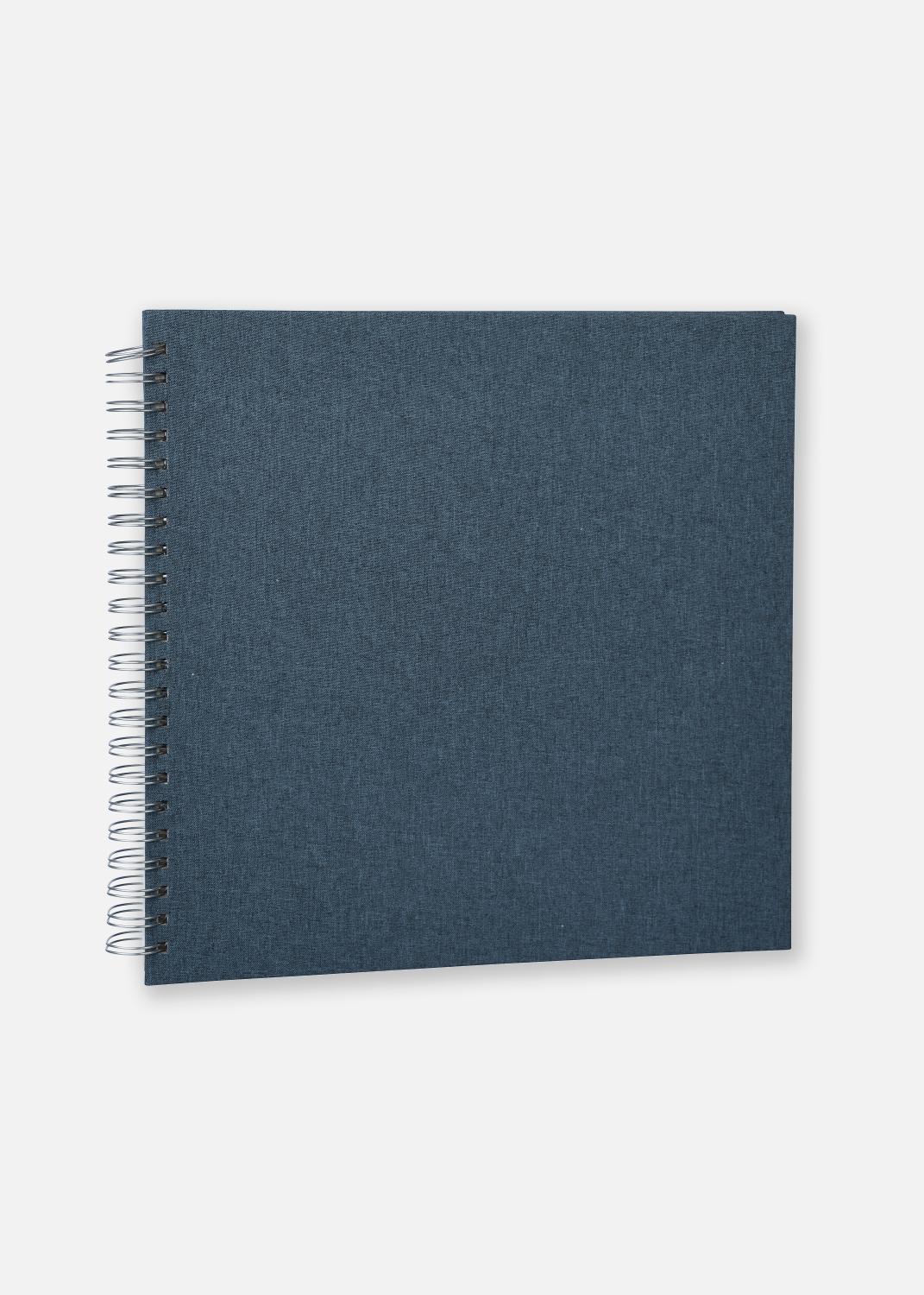 Product Image for Base Line Canvas Wire-O Blå 30x30 cm (50 Hvide sider / 25 Ark)