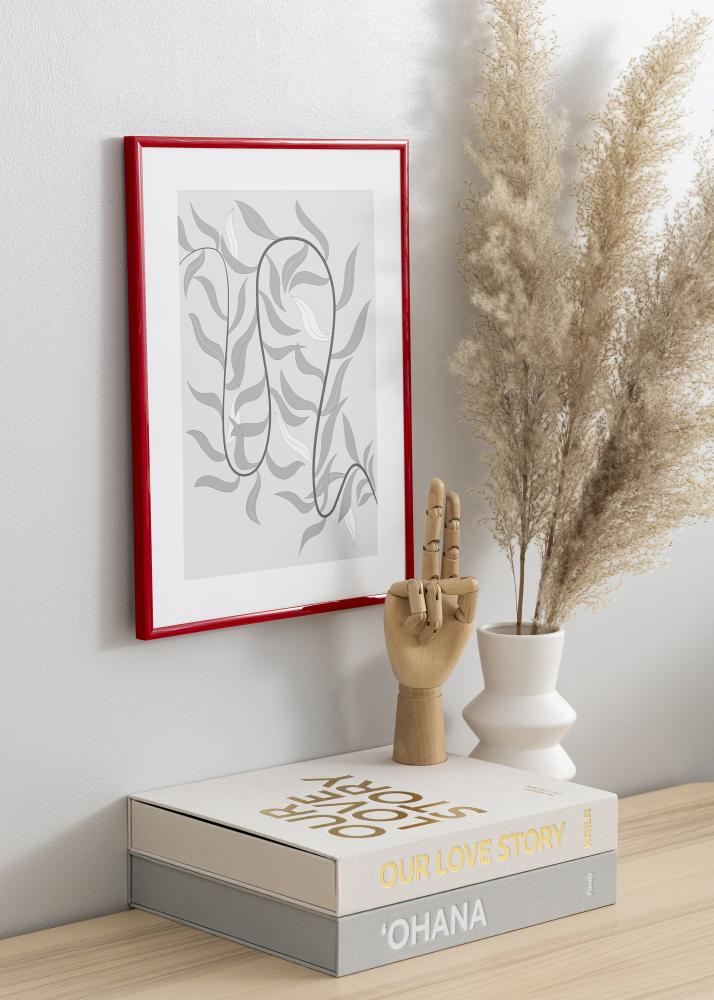 Ramme New Lifestyle Medium Red 50x70 cm - Passepartout Hvid 33x56 cm