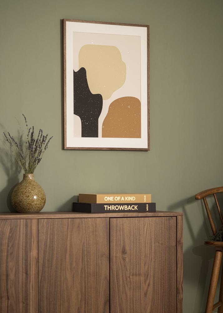 Ramme Soul Walnut Veneer 40x60 cm - Passepartout Hvid 25x50 cm