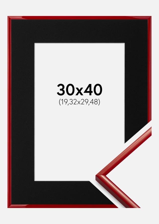 Ramme New Lifestyle Medium Red 30x40 cm - Passepartout Sort 8x12 inches