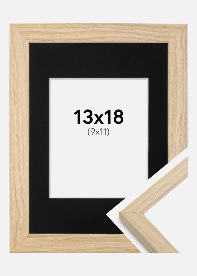 Ramme Grimsåker Eg 13x18 cm - Passepartout Sort 10x12 cm