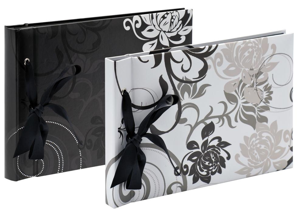 Grindy Fotoalbum Hvid - 23,5x16 cm (40 Sorte sider / 20 blade)