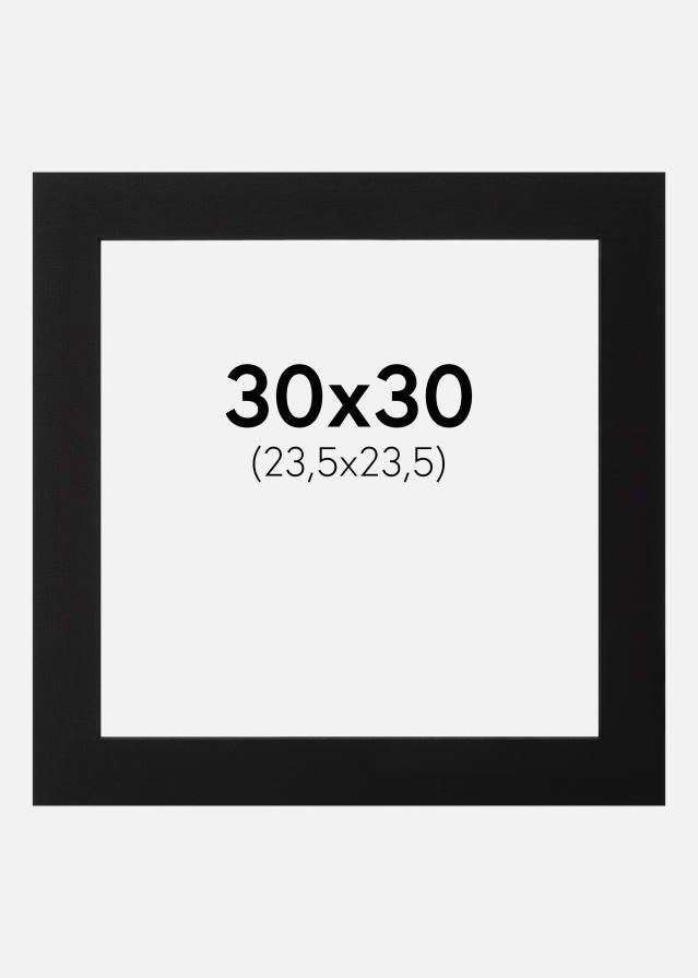 Passepartout Sort (Sort kerne) 30x30 cm (23,5x23,5)